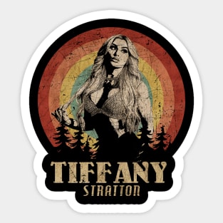 Retro Sunset Tiffany Stratton Sticker